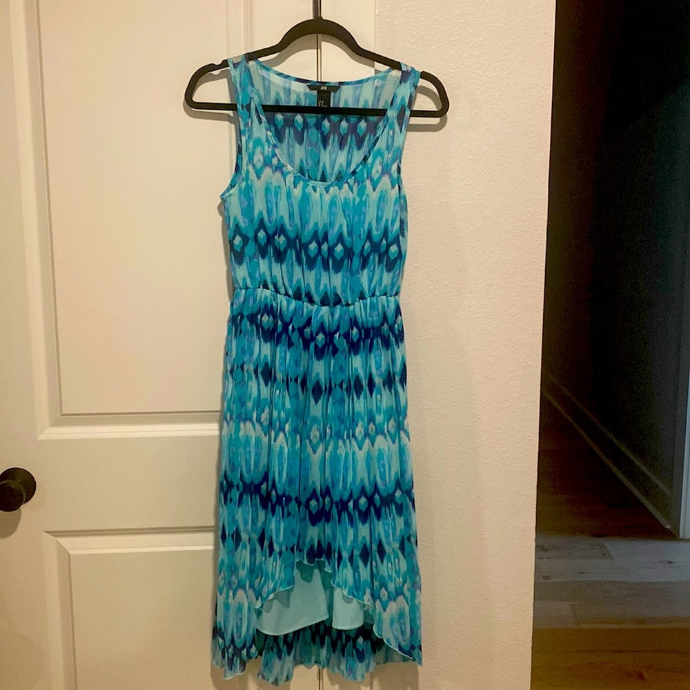 Blue H&M high low dress